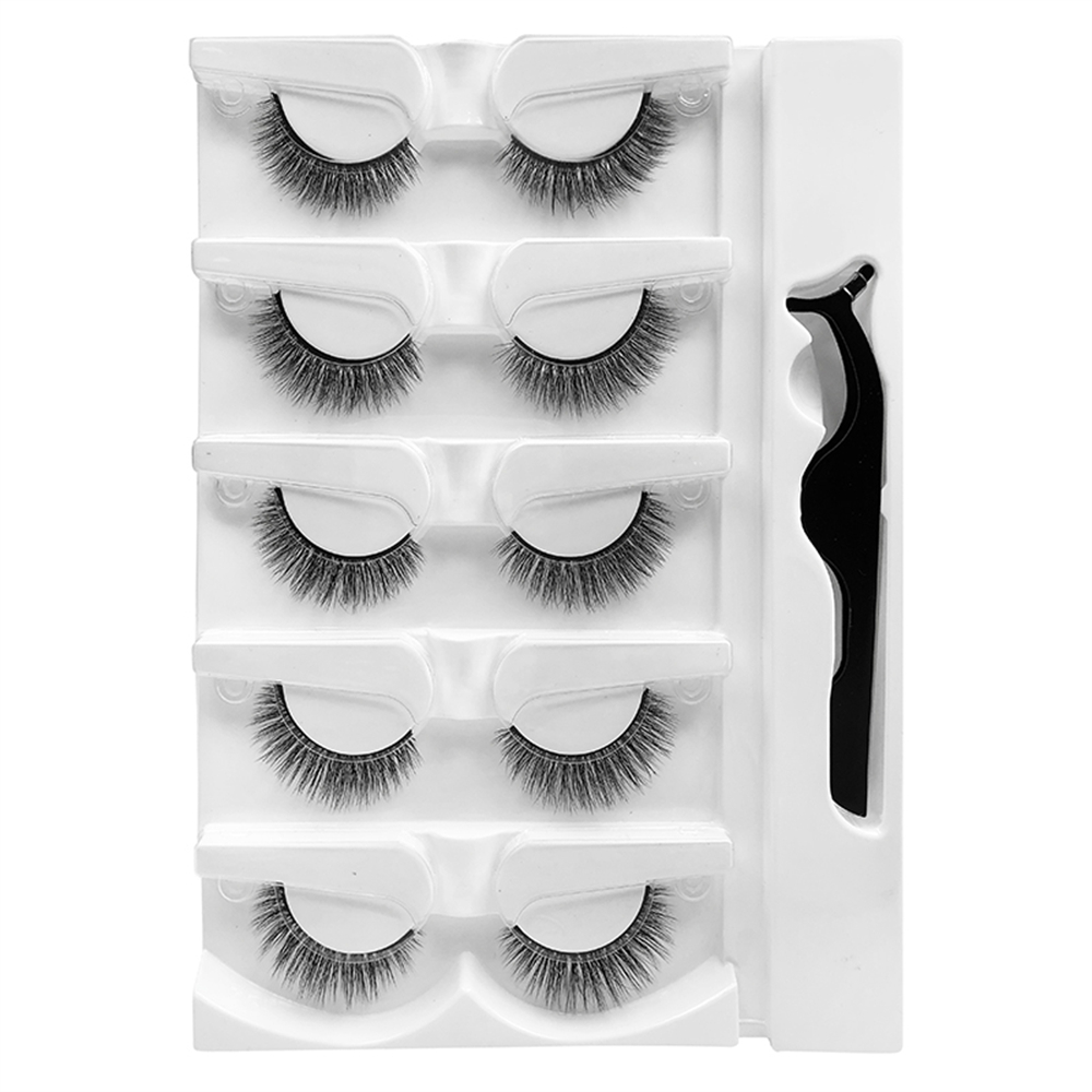 5 PAIRS Glue-Free False Eyelas - Sensitive Lash Glue 评论和价格