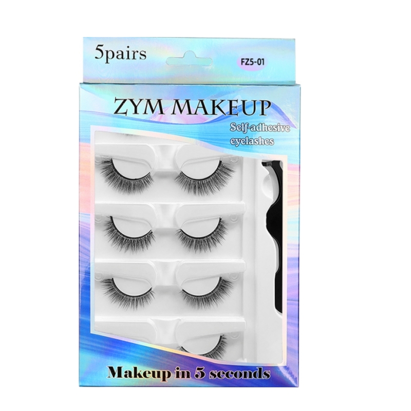 5 PAIRS Glue-Free False Eyelas - Sensitive Lash Glue 评论和价格