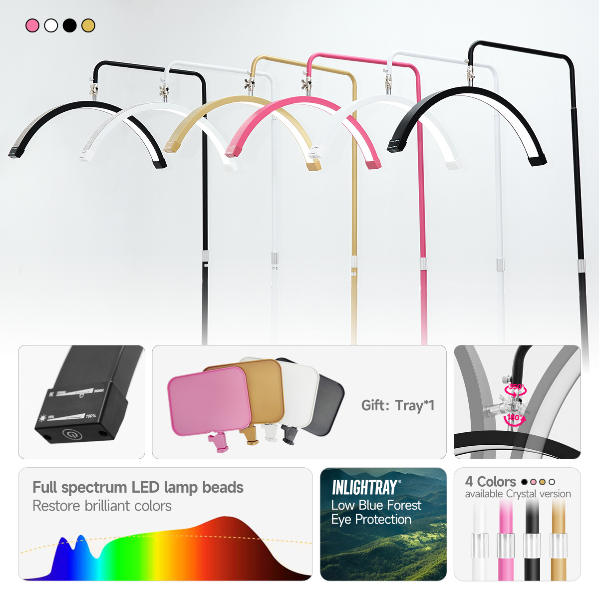 Free LOGO LED Half Moon Lash L - Eyelash Extension No 9 评论和价格