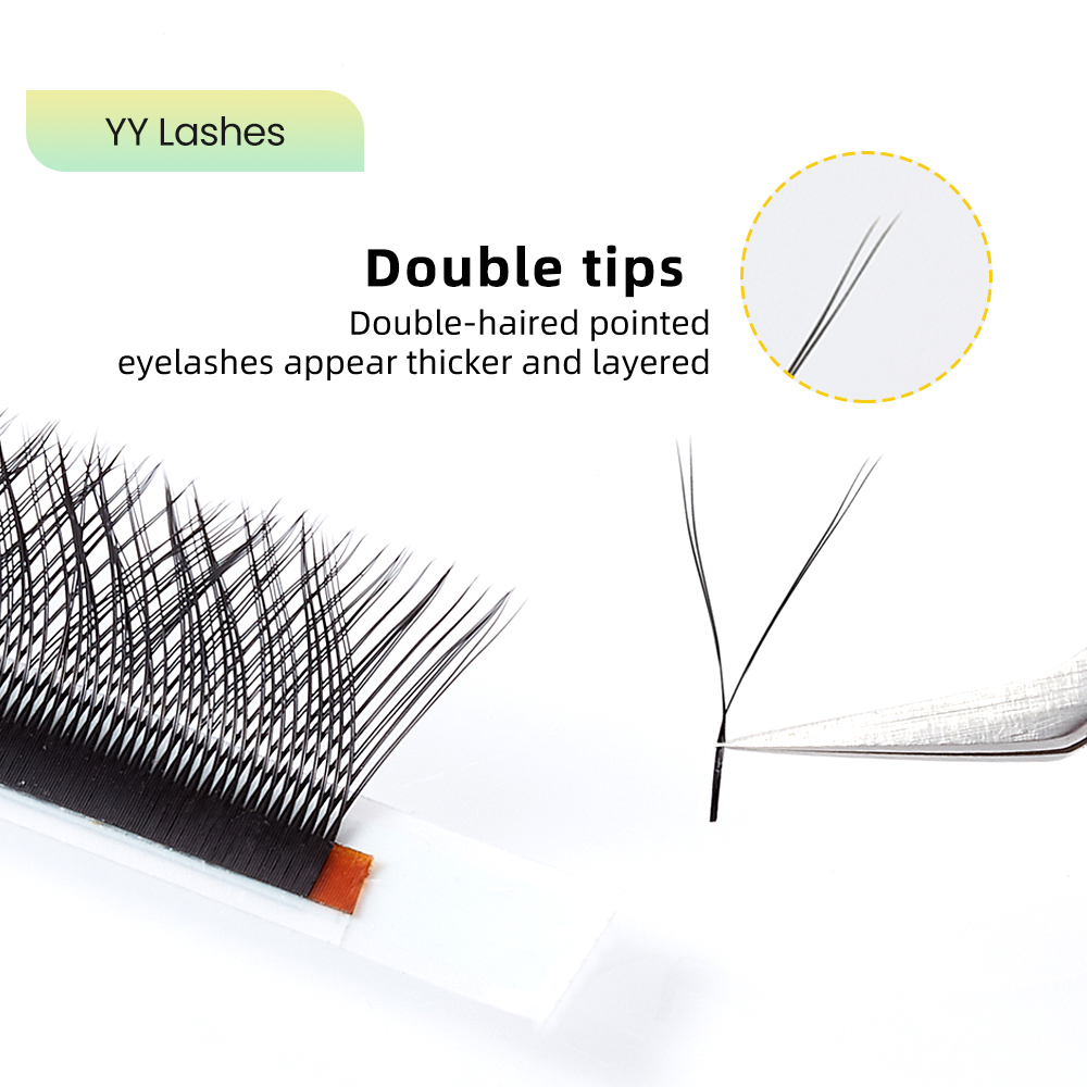 Yelix Y/YY Lashes Double Tips  - Eyelash Extension Double Volume 评论和价格