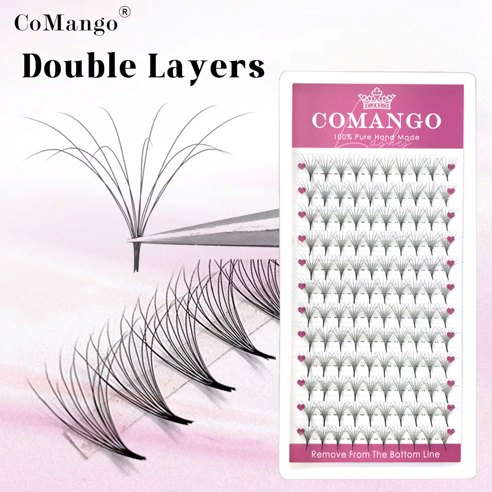 CoMango Double-Layer Fluffy Pr - Eyelash Extension Double Volume 评论和价格