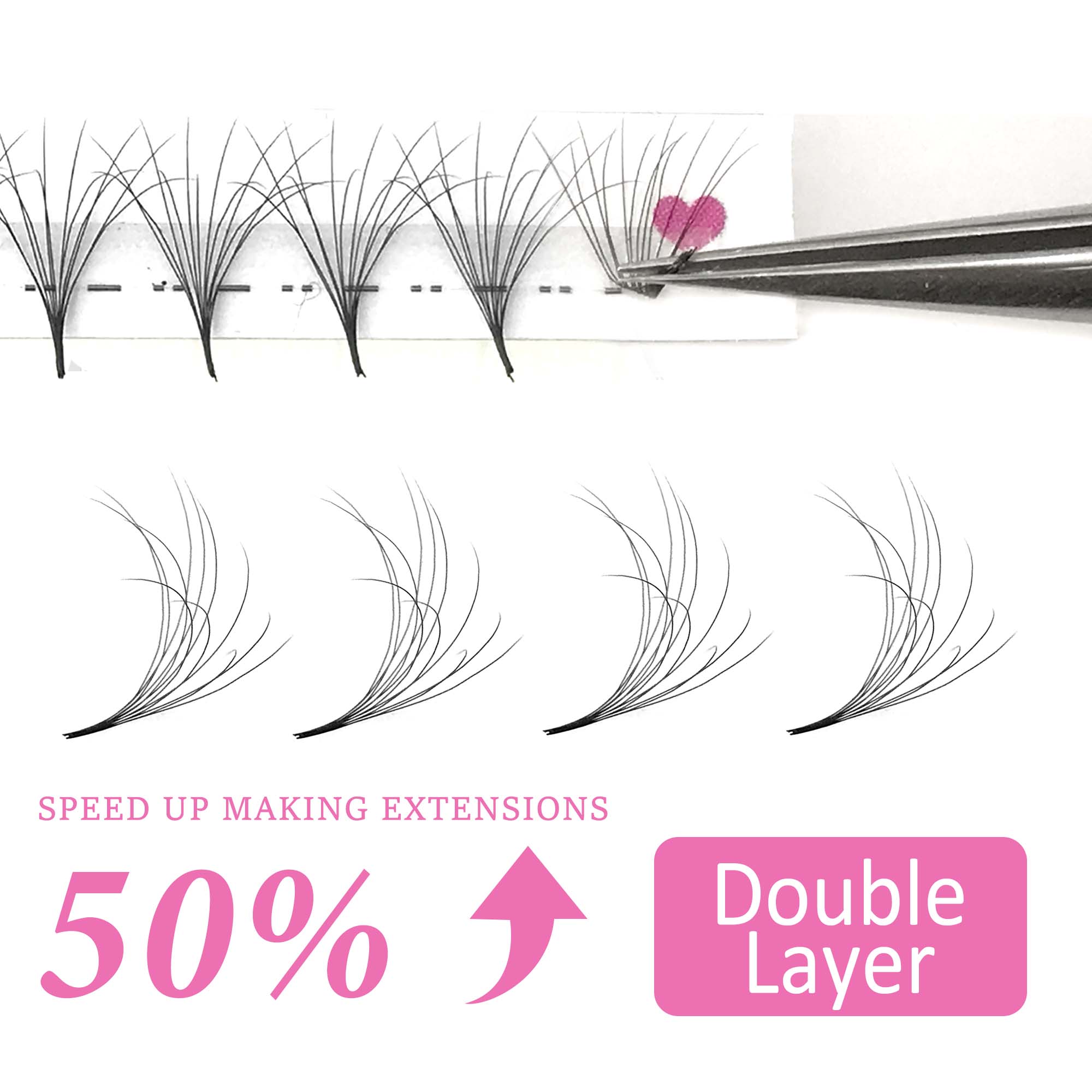 CoMango Double-Layer Fluffy Pr - Eyelash Extension Double Volume 评论和价格