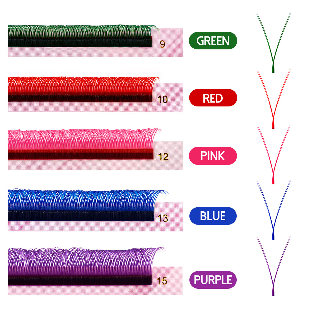 ARISON Mixed Color YY Lashes P - Eyelash Extension Double Volume 评论和价格