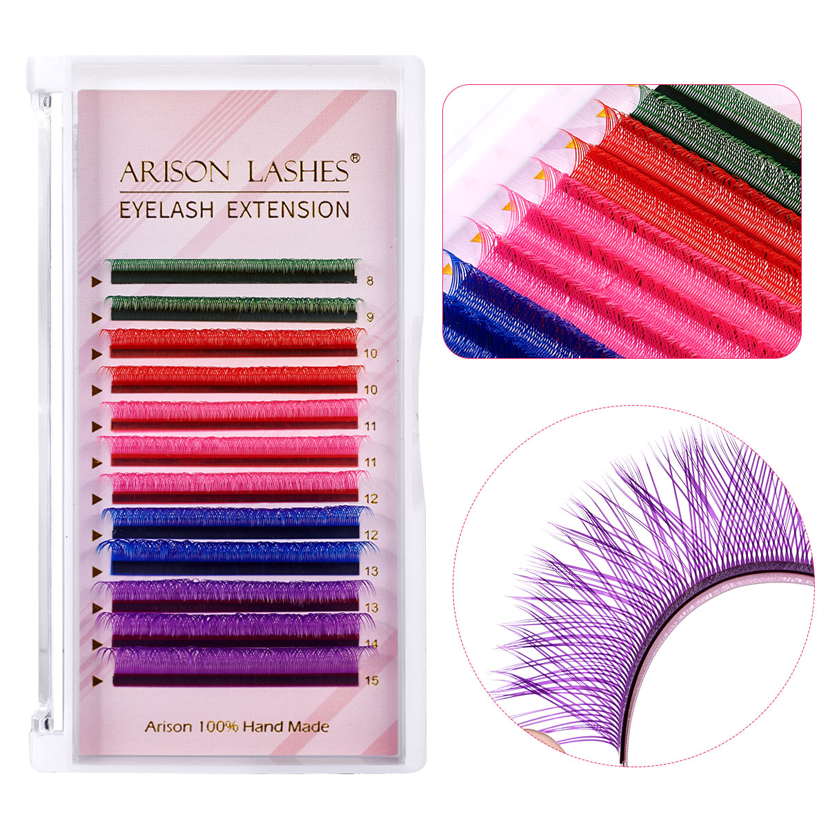 ARISON Mixed Color YY Lashes P - Eyelash Extension Double Volume 评论和价格