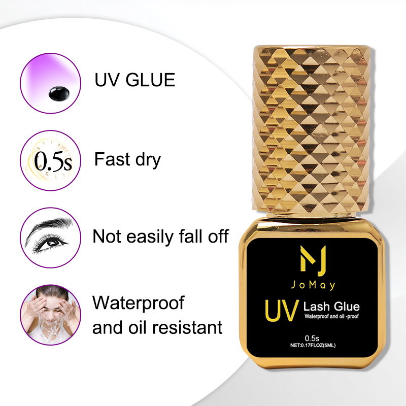 JOMAY Black UV Lash Glue 0.5S  - Sensitive Lash Glue 评论和价格