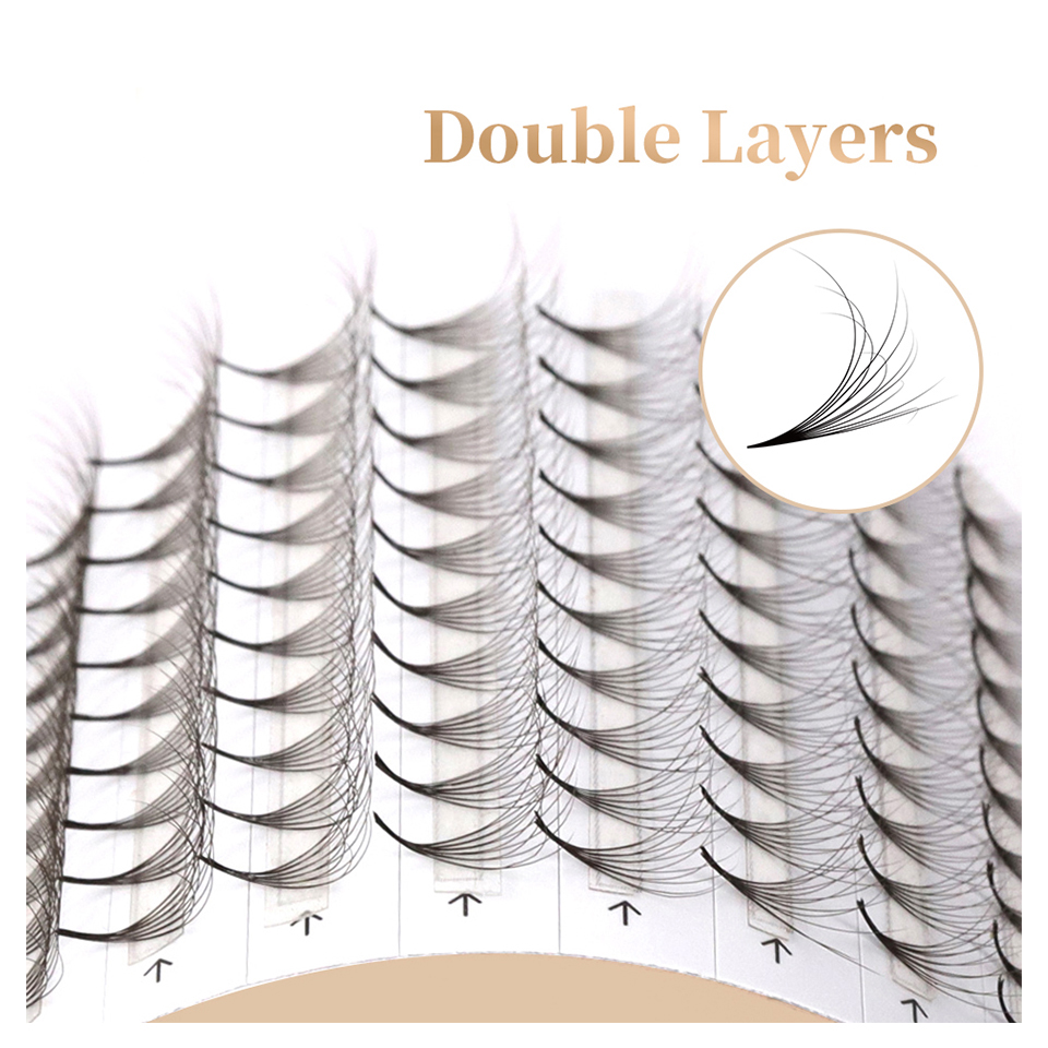 AGUUD Double Layer Pointy Base - Eyelash Extension Double Volume 评论和价格