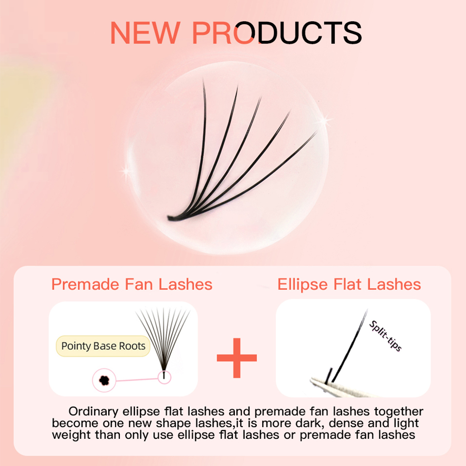 AGUUD Camellia Premade Fans La - Eyelash Extension Double Volume 评论和价格